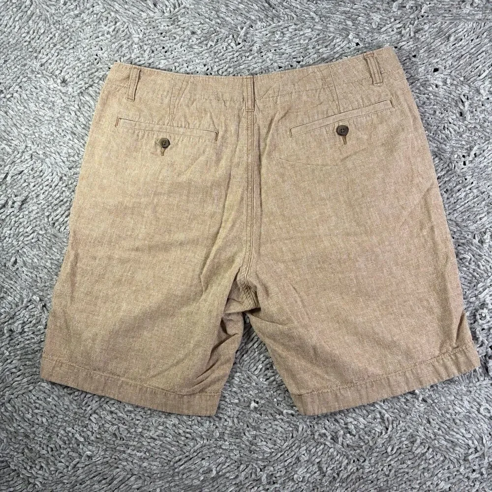 J Crew Gramercy Linen Shorts Mens 34 Beige Cotton Preppy Golf Summer L0953
